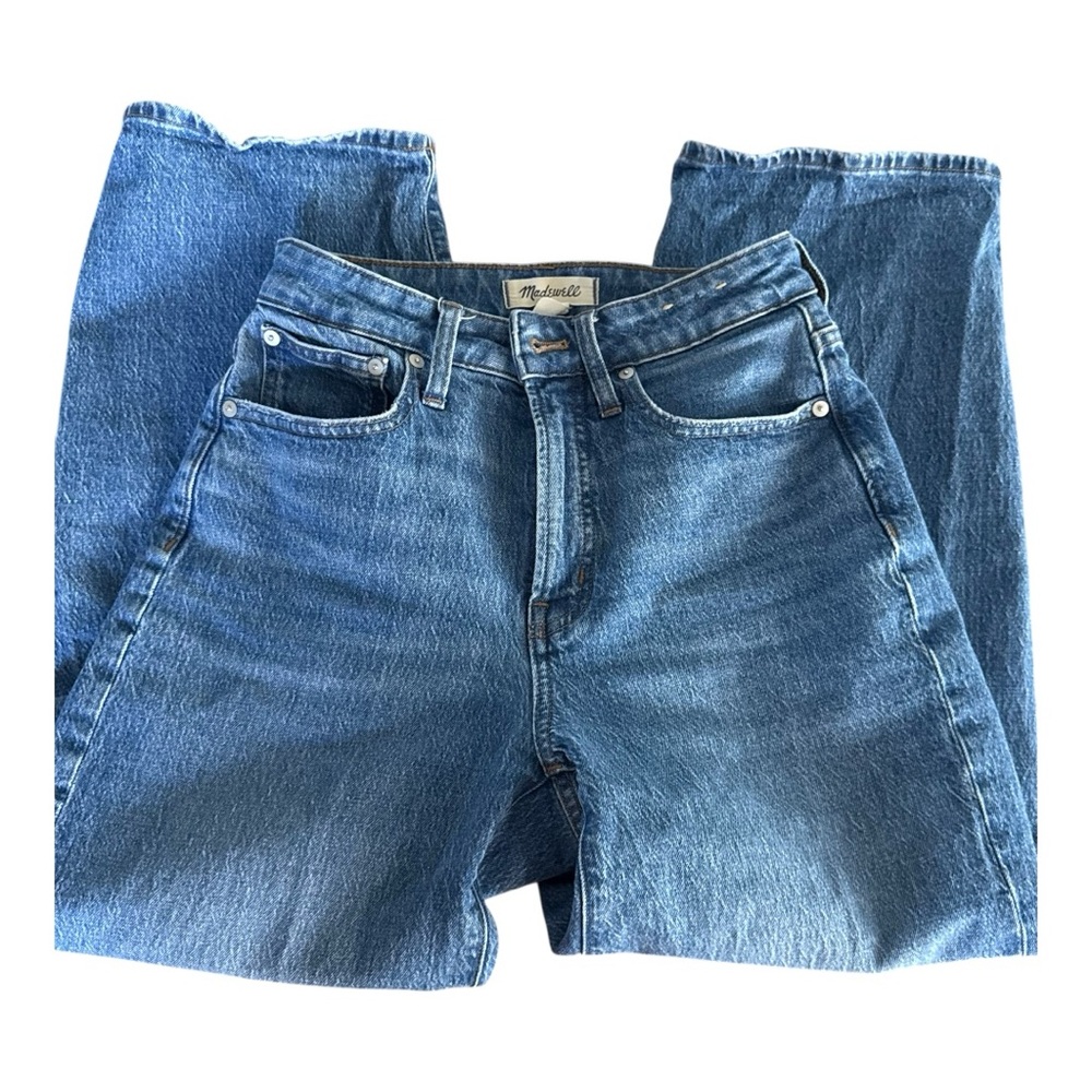 Madewell Crop Curvy Perfect Vintage Wide Leg in Blue Denim size 26